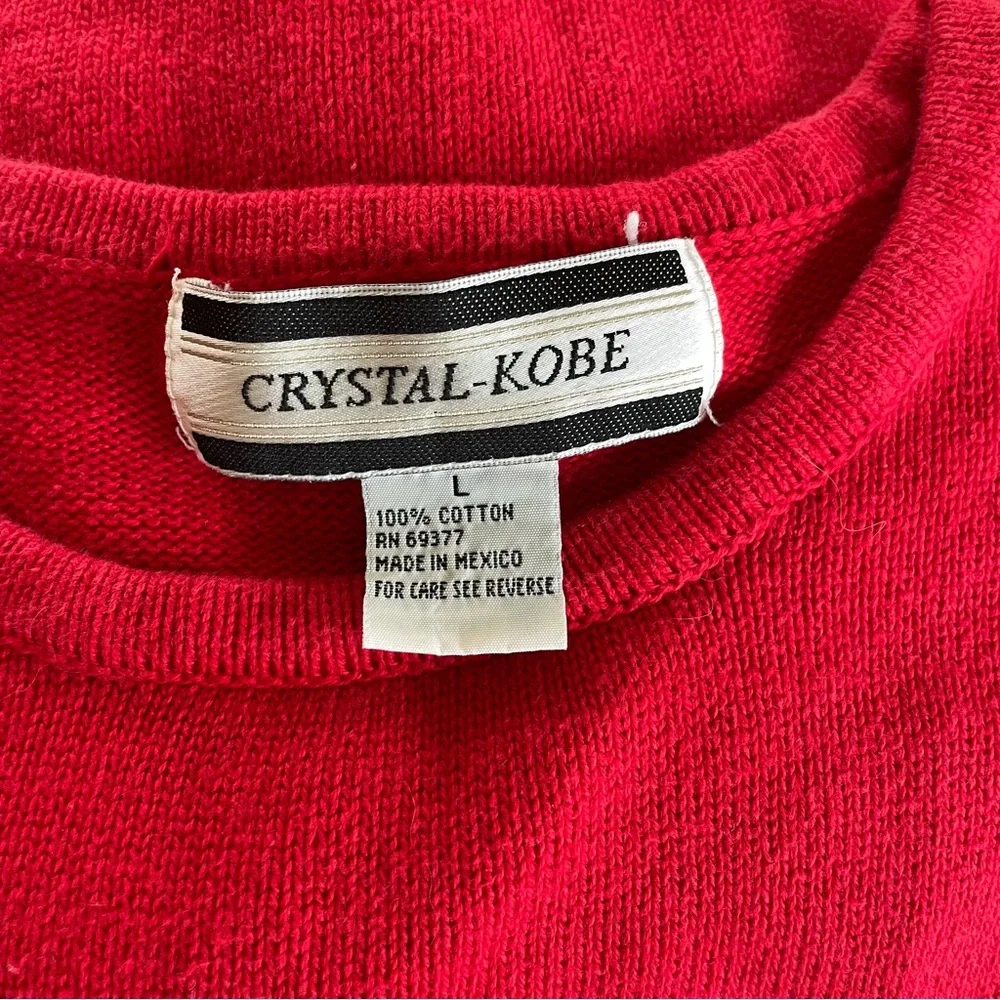 Vintage Red Sleeveless American Flag Patriotic Knit Top - Picture 9 of 9